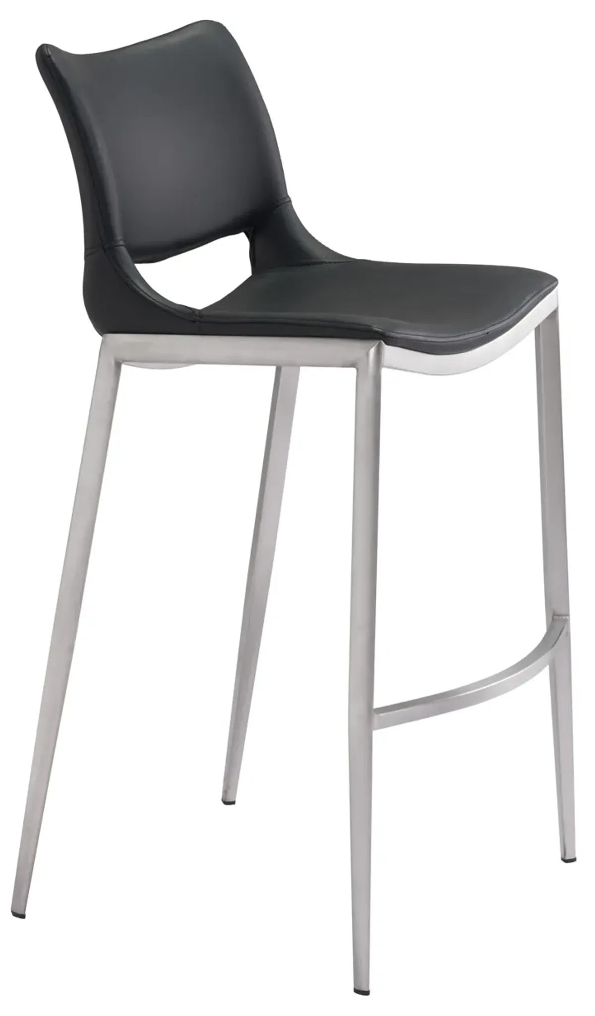 Ace Barstool (Set of 2) Black & Silver