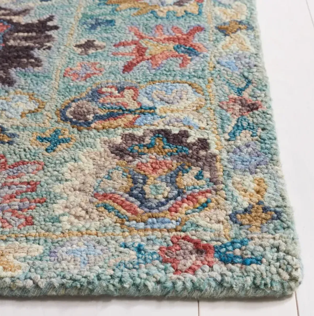 BLOSSOM 472 BLUE  4' x 6' Small Rectangle Rug