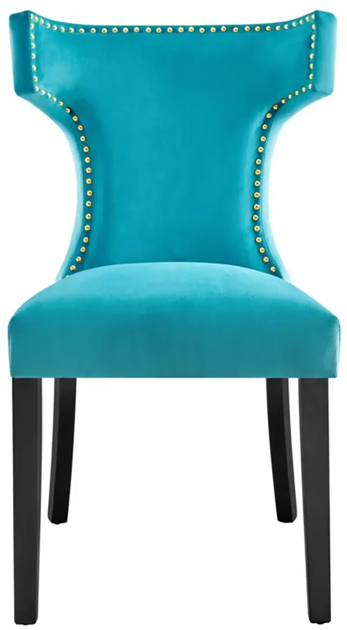 Curve Performance Velvet Dining Chairs - Set of 2