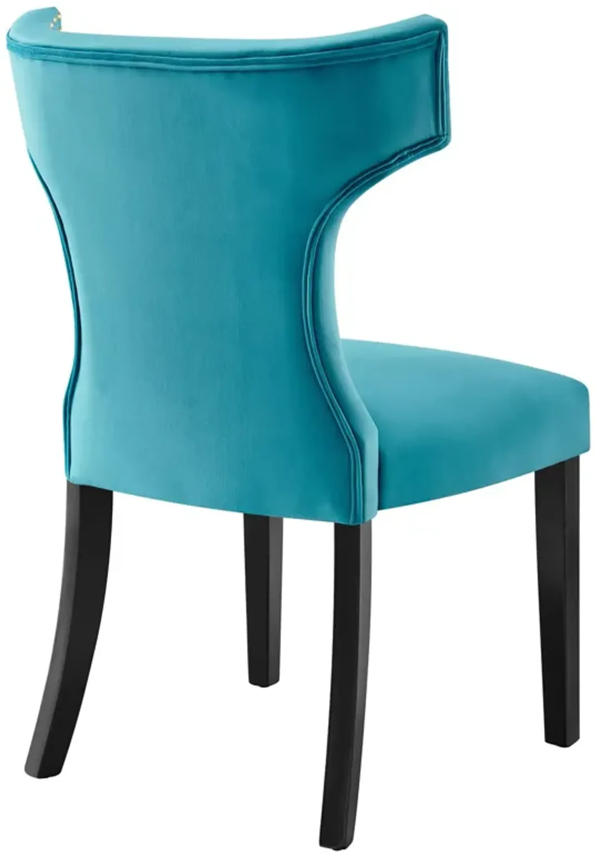 Curve Performance Velvet Dining Chairs - Set of 2