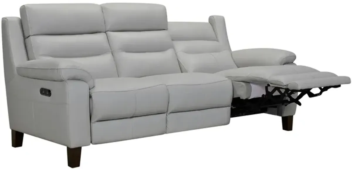 Hayward 82" Dove Gray Genuine Leather Power Reclining Loveseat