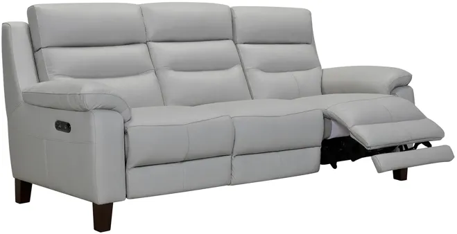 Hayward 82" Dove Gray Genuine Leather Power Reclining Loveseat