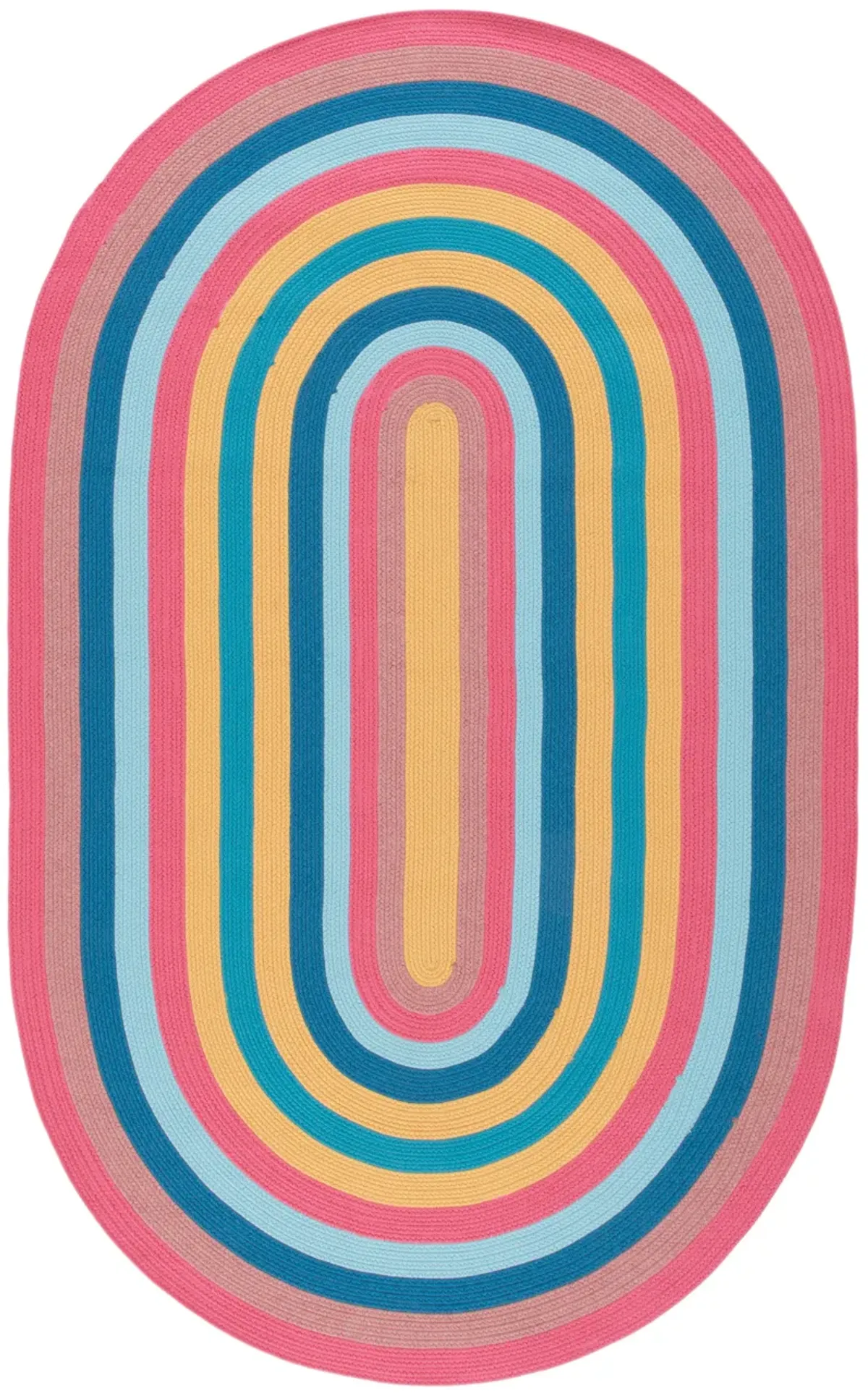 BRAIDED Hand Woven 4' x 6' Oval area rug