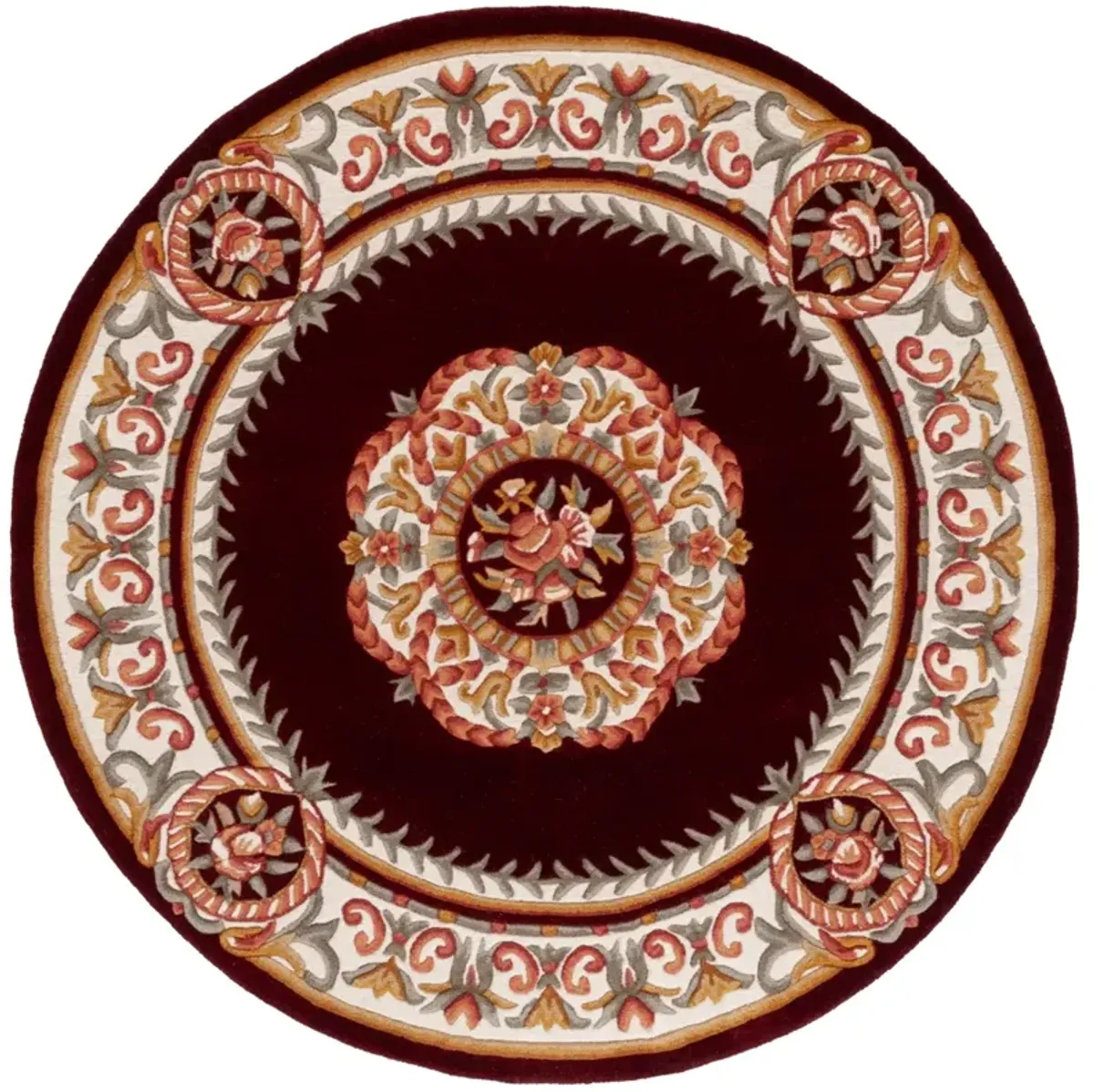 NAPLES 901 RED  6' x 6' Round Round Rug