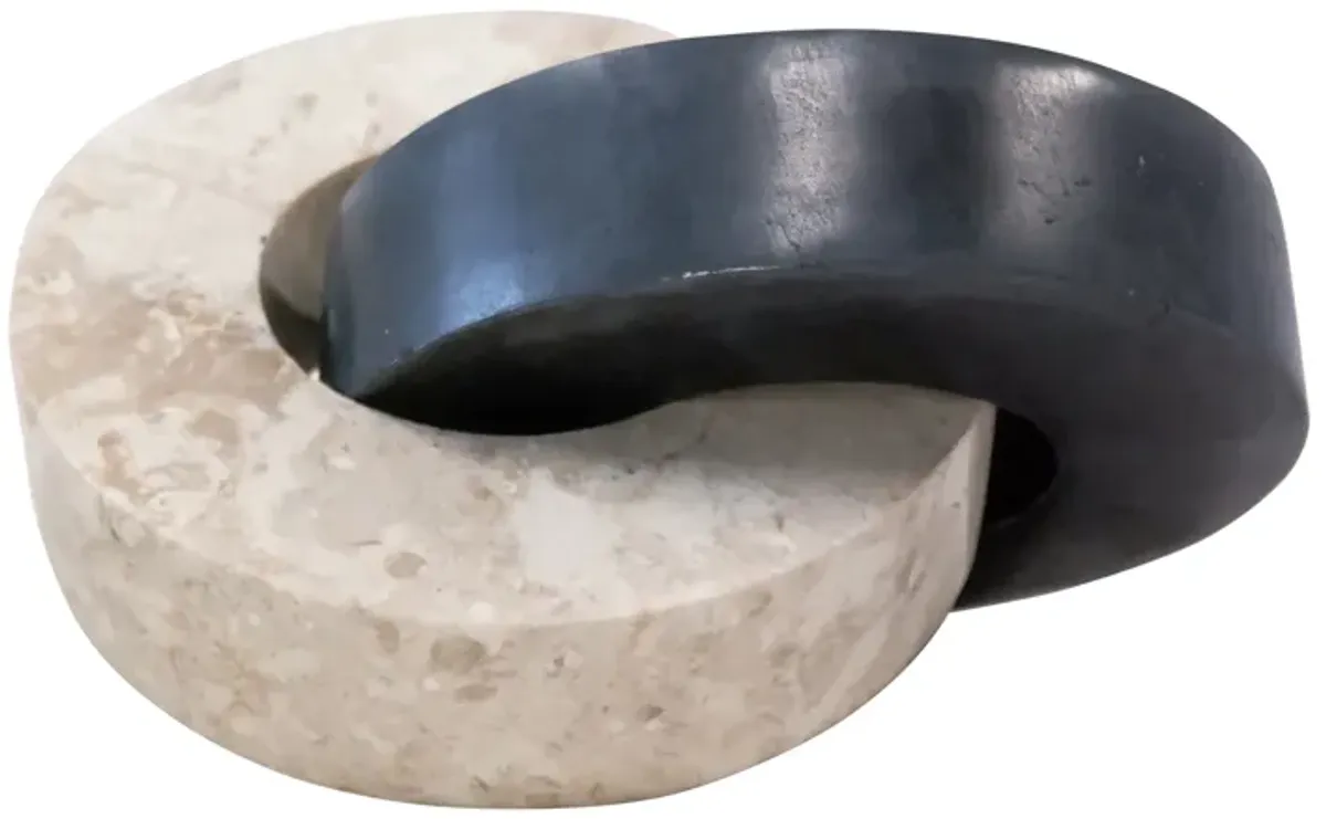 Marble, 9" 2-circle Links, 2-tone