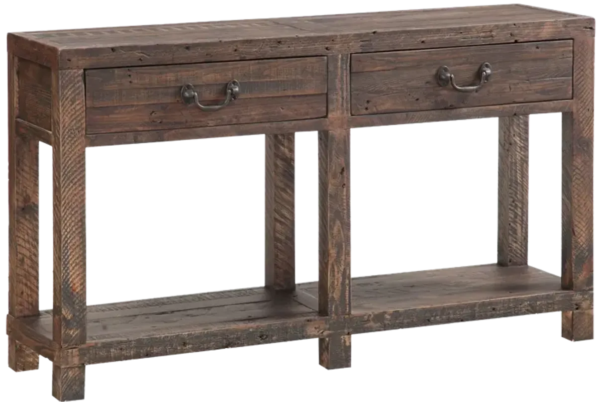 Craster Reclaimed Wood Console Table in Smoky Taupe