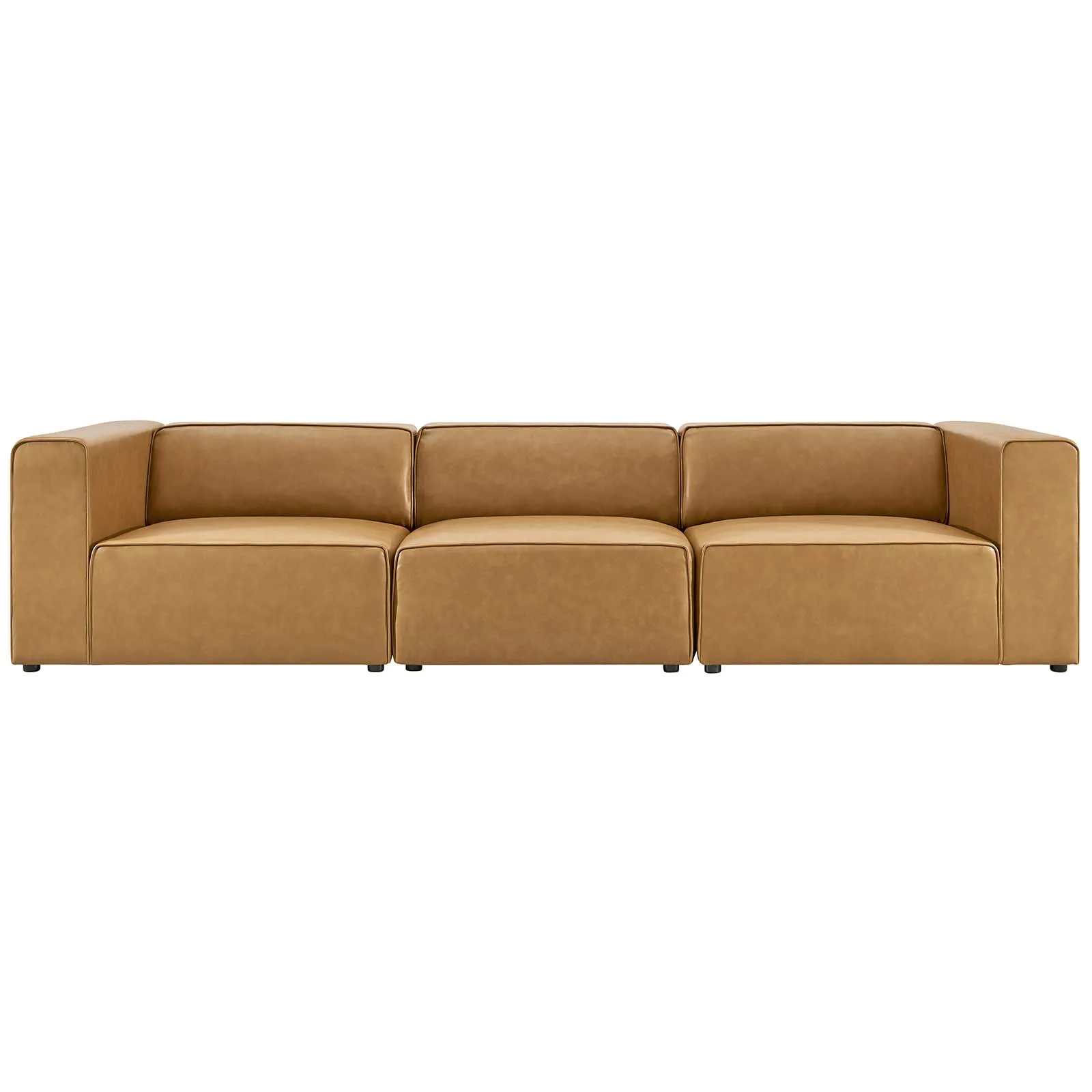 Mingle Vegan Leather 3-Piece Sofa