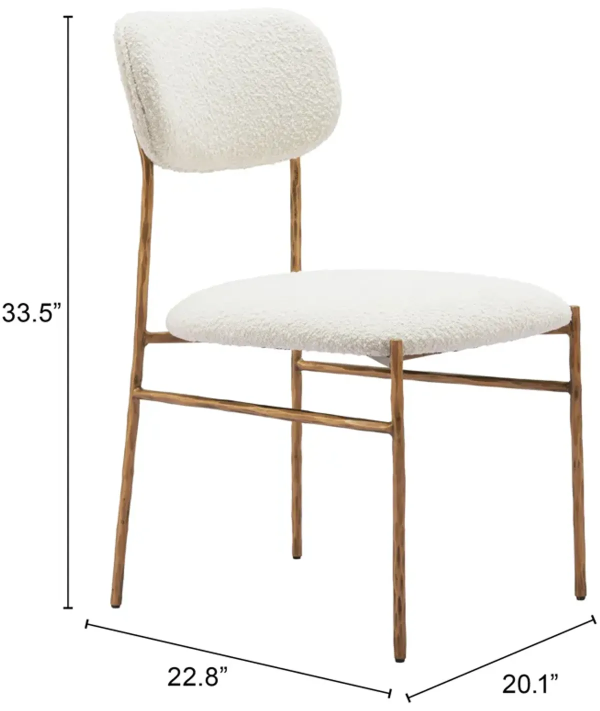 Sydhavnen Dining Chair Cream & Gold