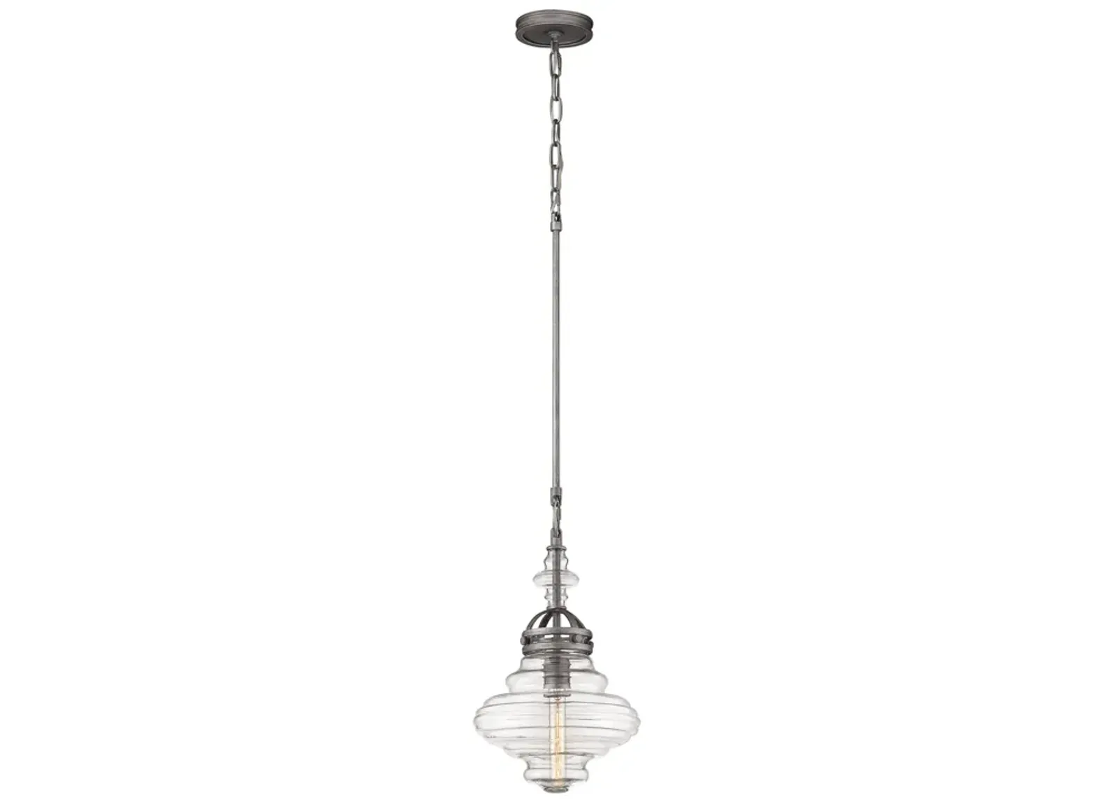 Gramercy 11" Wide 1-Light Mini Pendant - Weathered Zinc