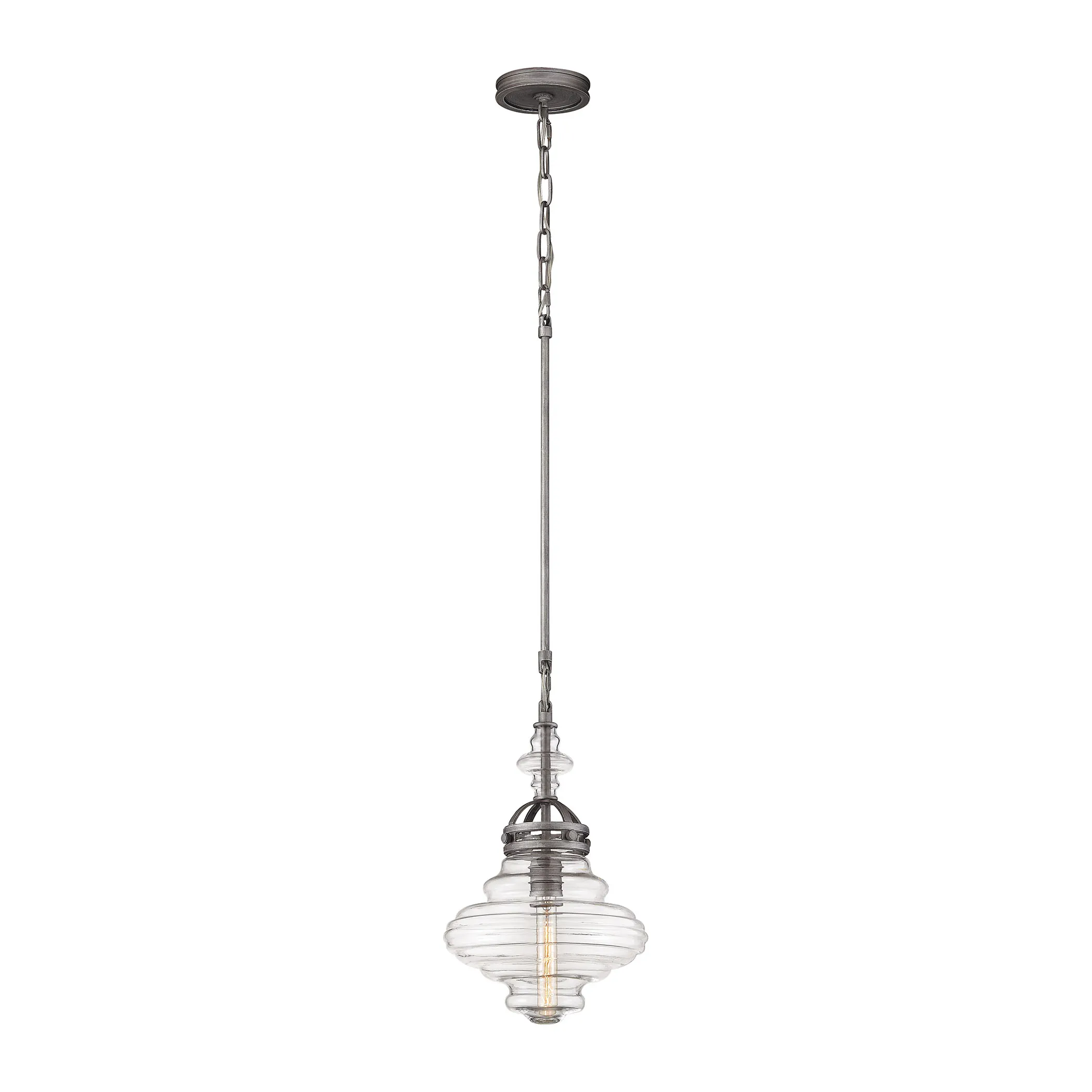 Gramercy 11" Wide 1-Light Mini Pendant - Weathered Zinc