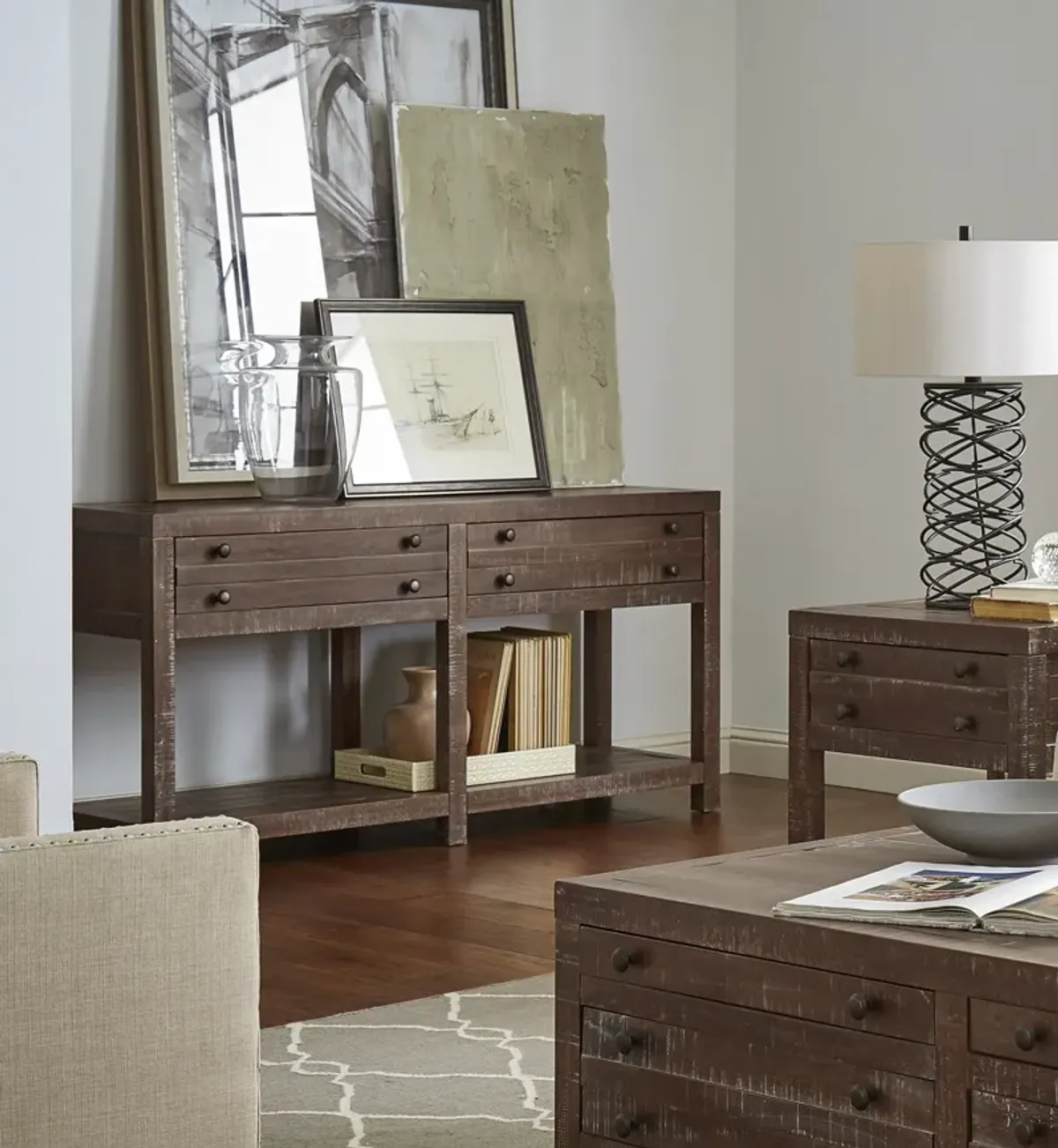 Townsend Solid Wood Console Table in Java