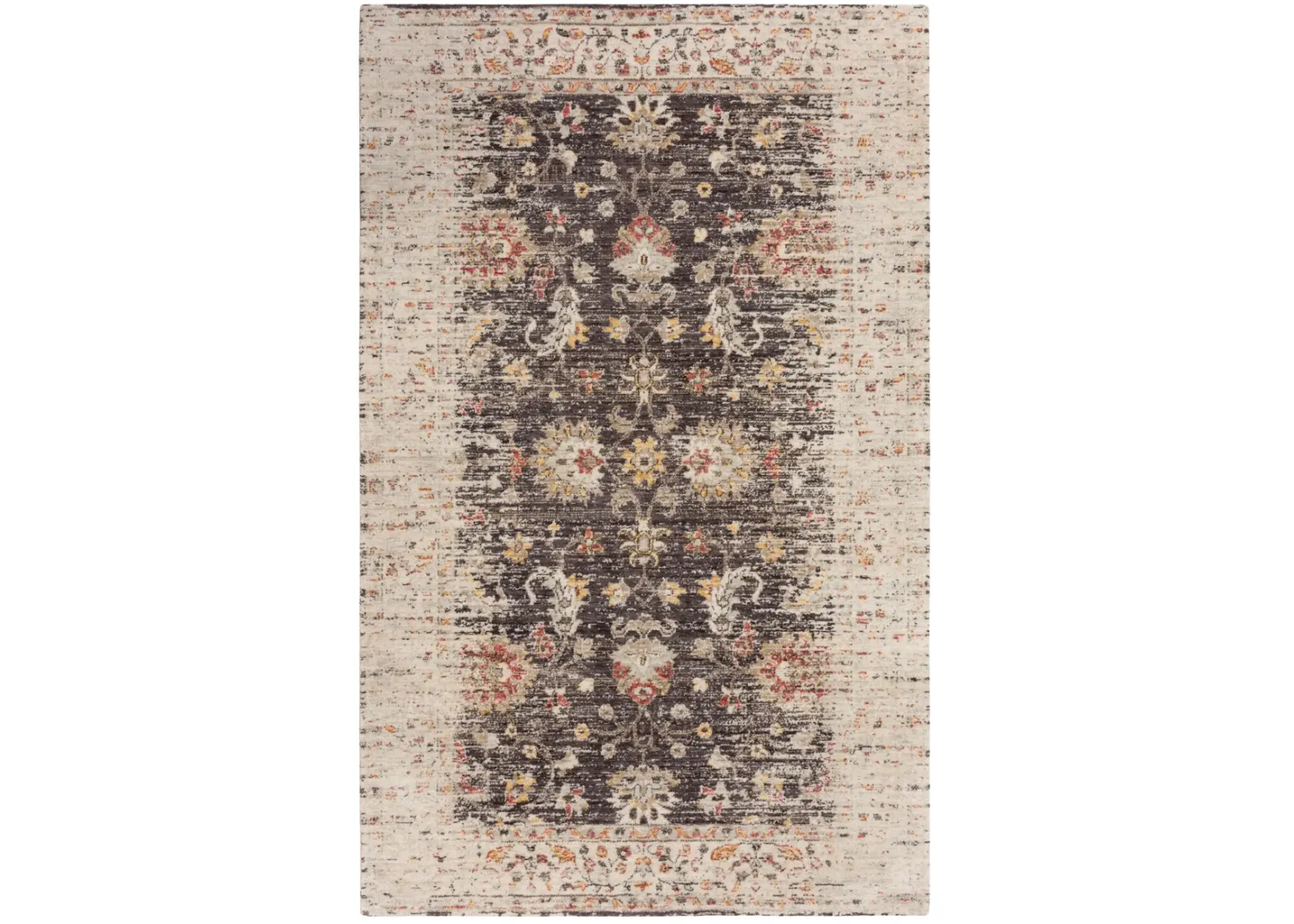 Ovation Brown/Beige distressed/classical N Z wool 5' x 8' Rectangle Rug