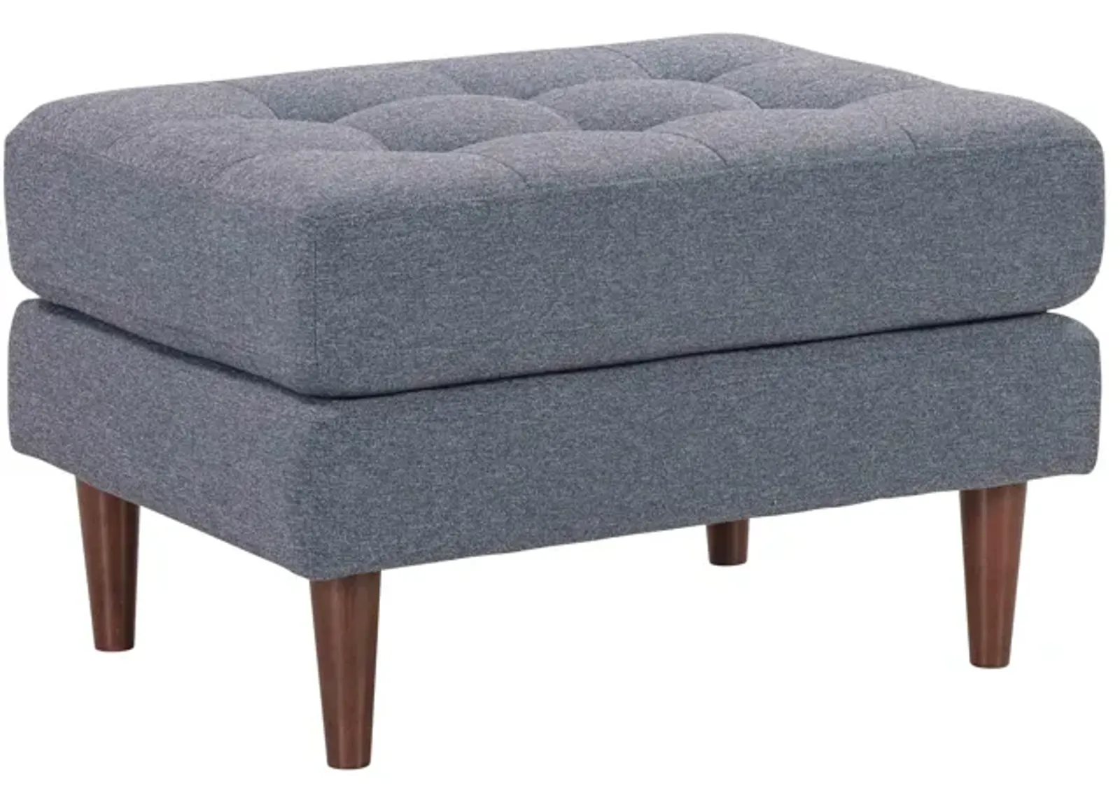 Cave Navy Tweed Ottoman