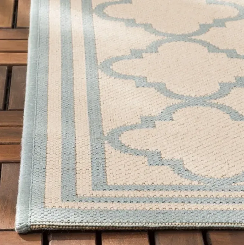 Safavieh BEACH HOUSE Collection BHS121L-3 Cream / Aqua 3' X 5'