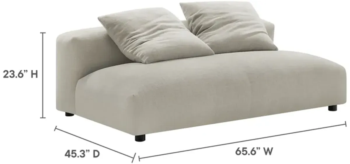 Solace Modular Upholstered Fabric Armless Loveseat by Modway