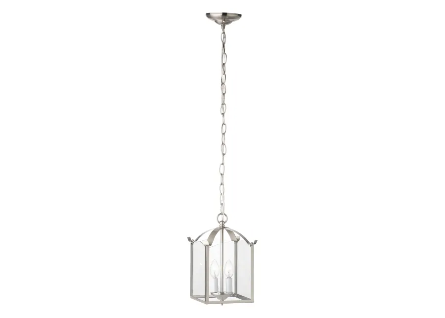 Whitmore 7.25" Wide 2-Light Chandelier - Brushed Nickel