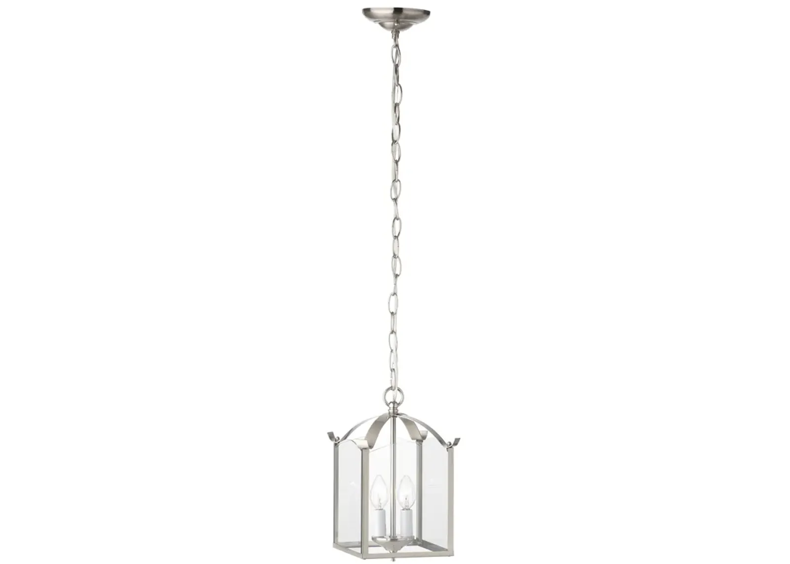 Whitmore 7.25" Wide 2-Light Chandelier - Brushed Nickel