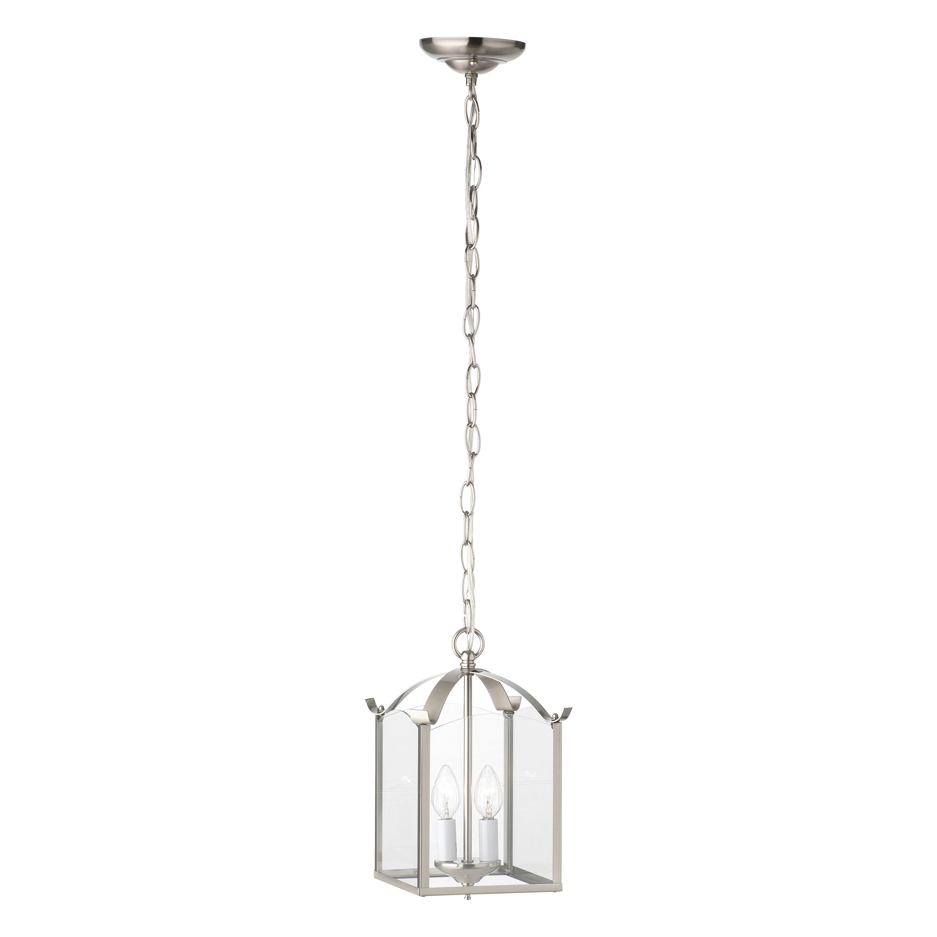 Whitmore 7.25" Wide 2-Light Chandelier - Brushed Nickel