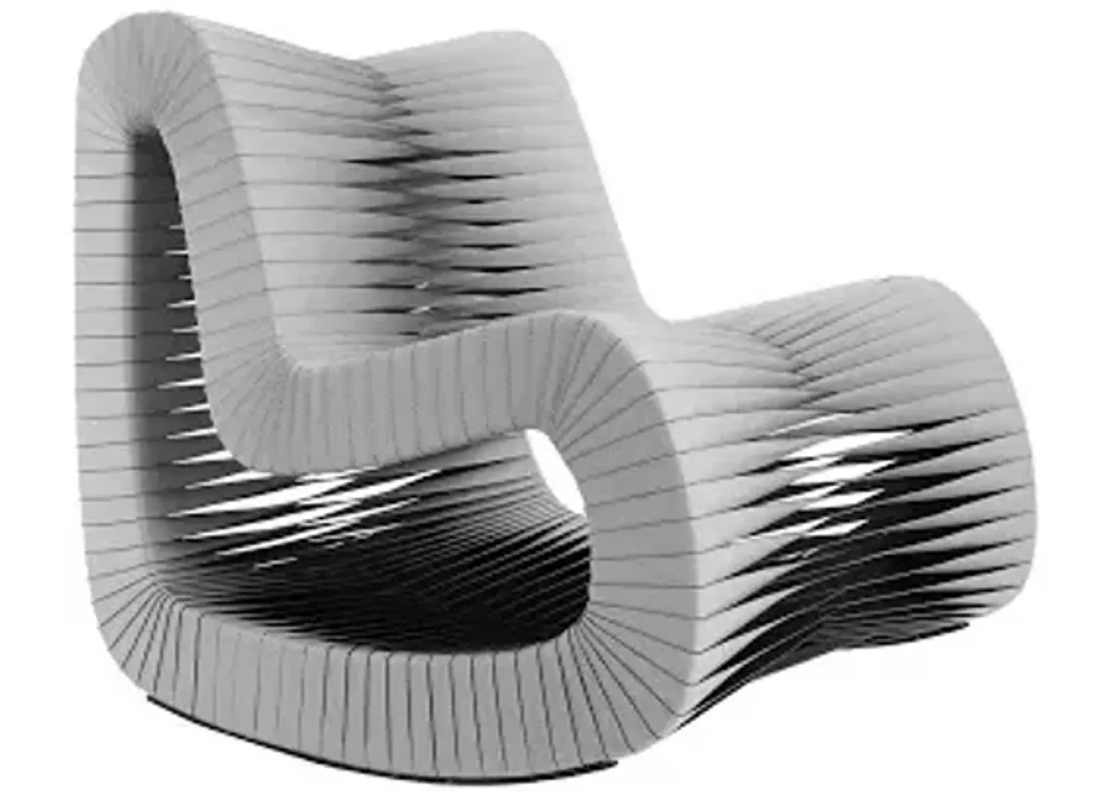 seat belt rocking chair, gray/black