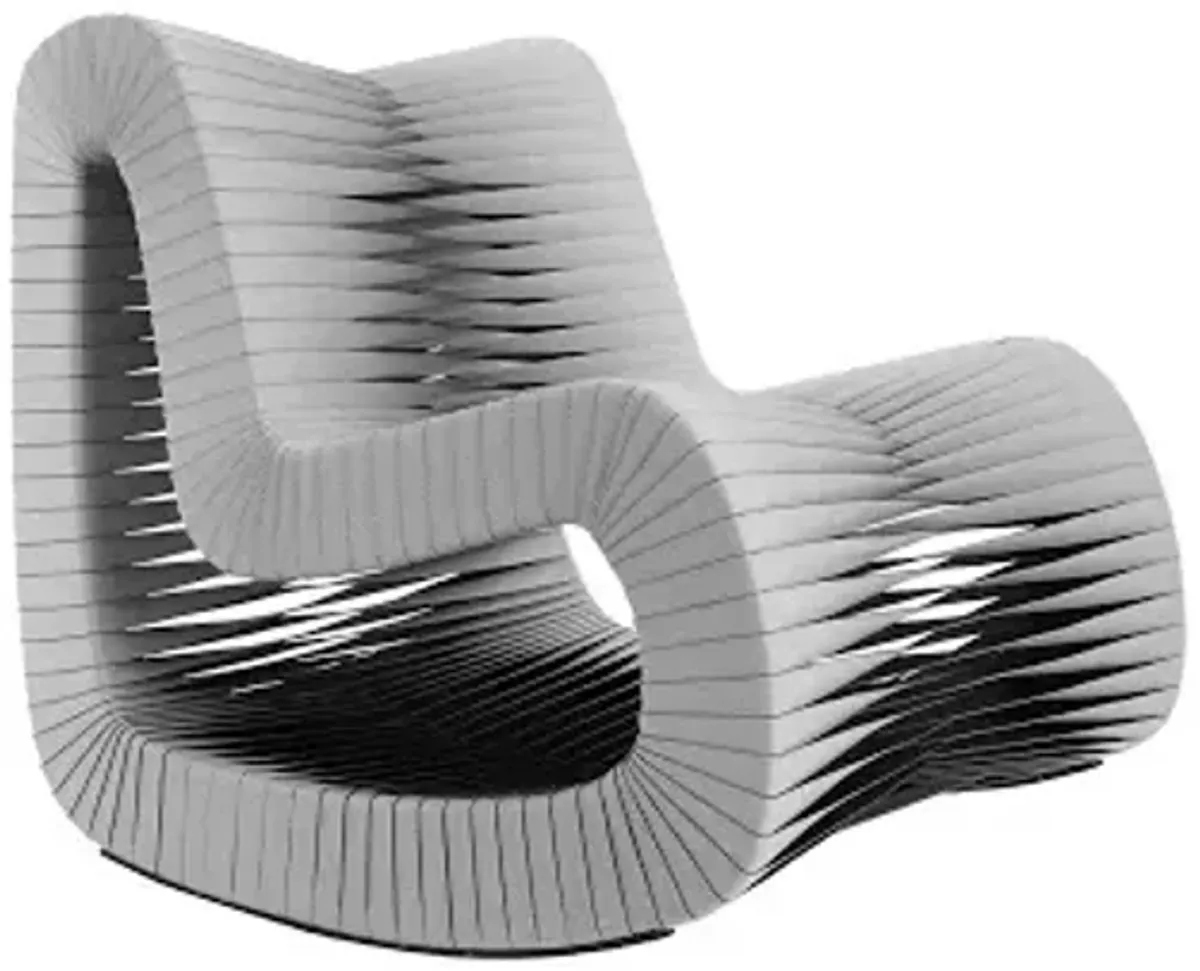 seat belt rocking chair, gray/black