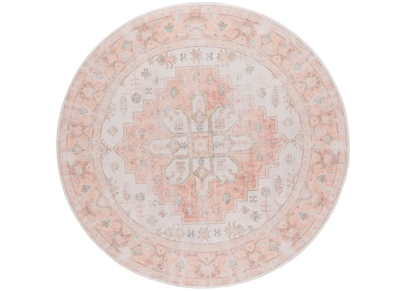 ARIZONA 243 RUST  6' x 6' Round Round Rug