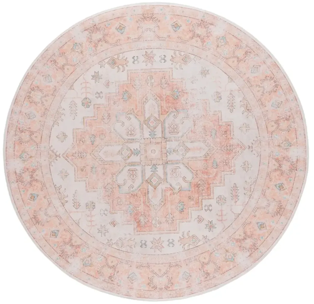 ARIZONA 243 RUST  6' x 6' Round Round Rug