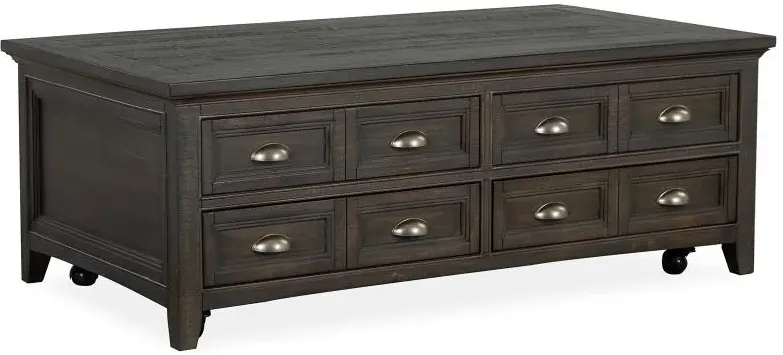 Lift Top Storage Cocktail Table w/Casters