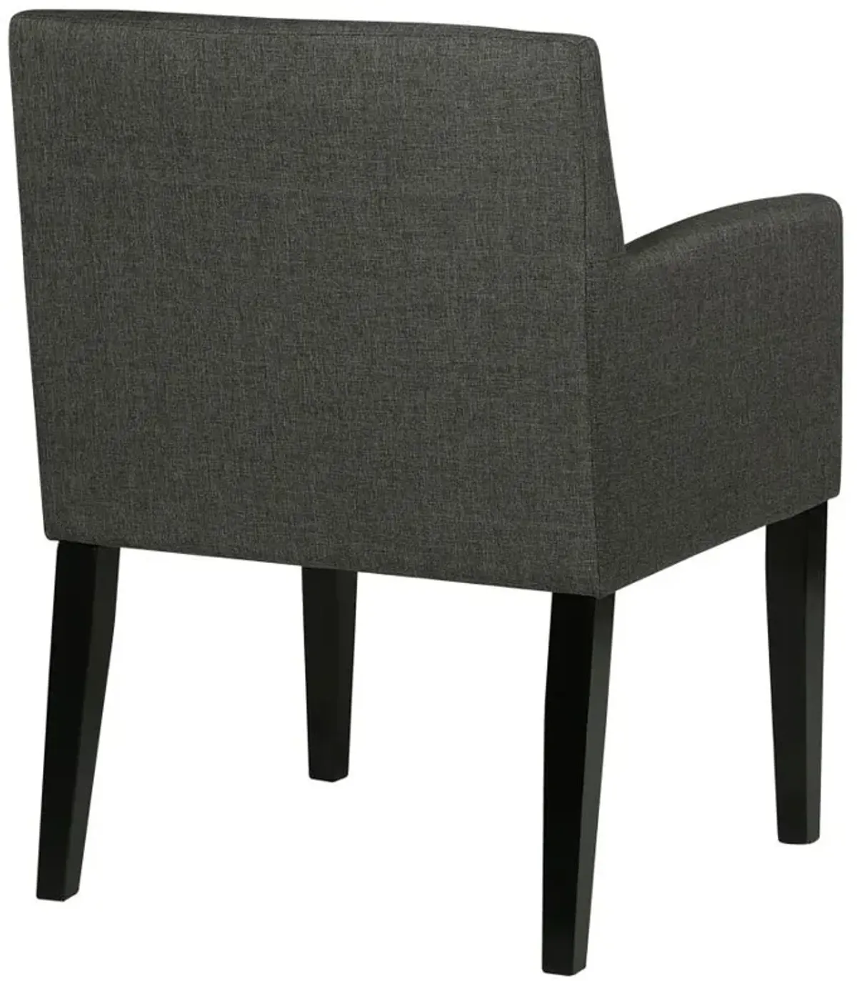 Catherine Upholstered Dining Arm Chair Charcoal Grey and Black (Set of 2)