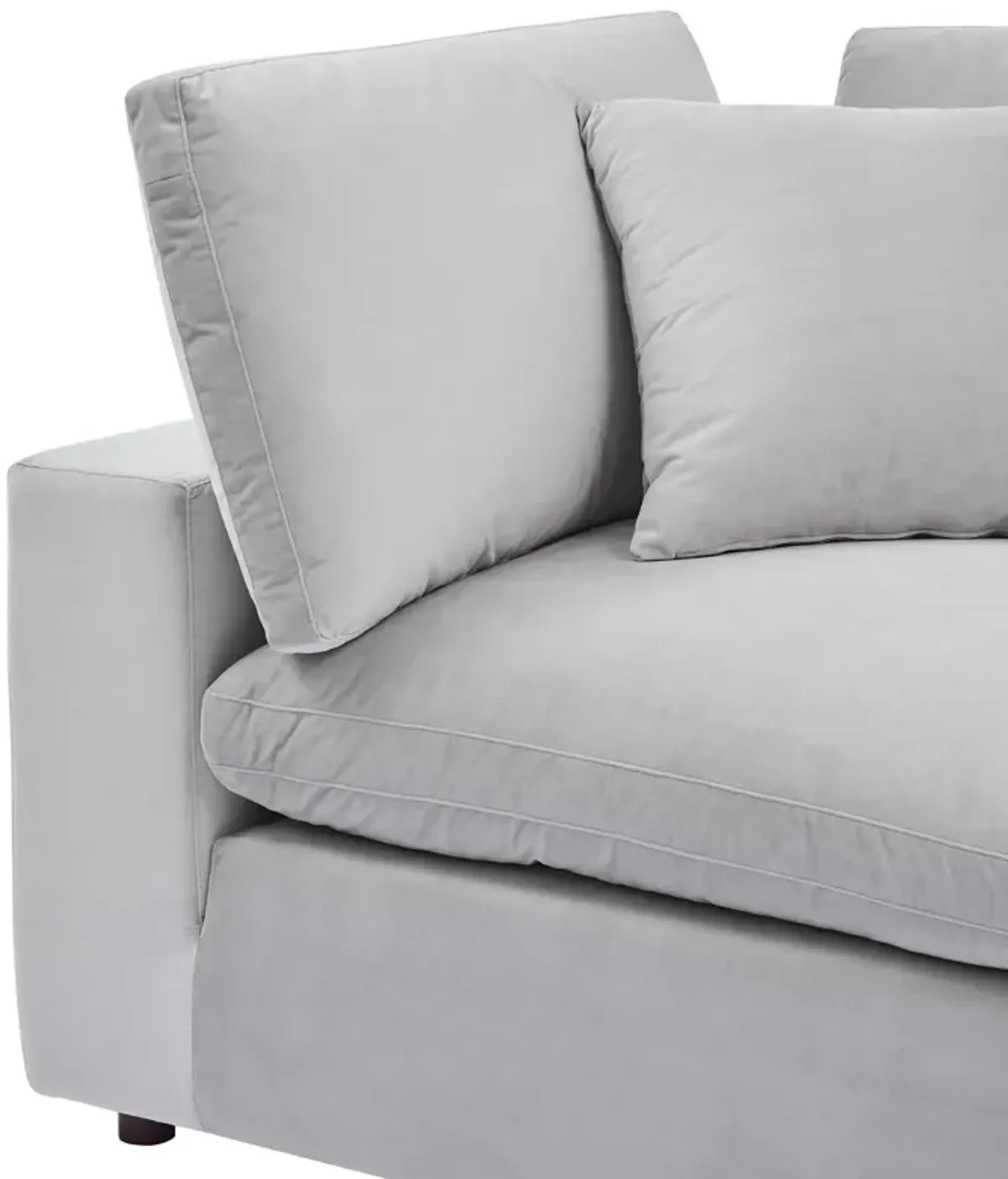 Commix Down Filled Overstuffed Performance Velvet Corner Chair