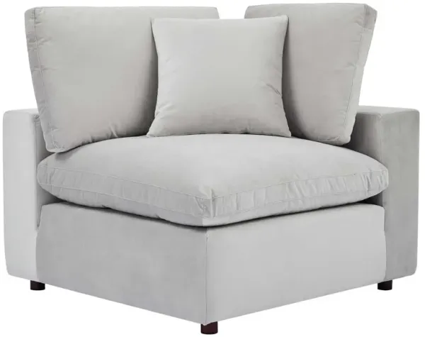 Commix Down Filled Overstuffed Performance Velvet Corner Chair