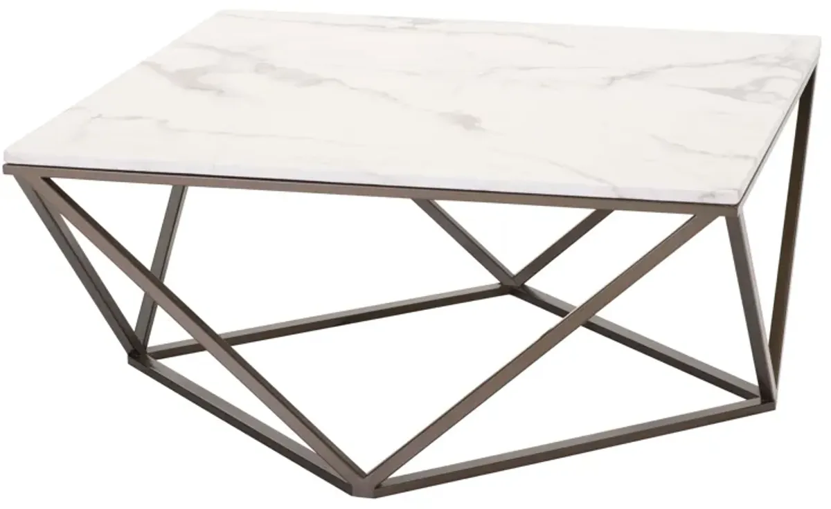 Tintern Coffee Table White & Antique Bronze