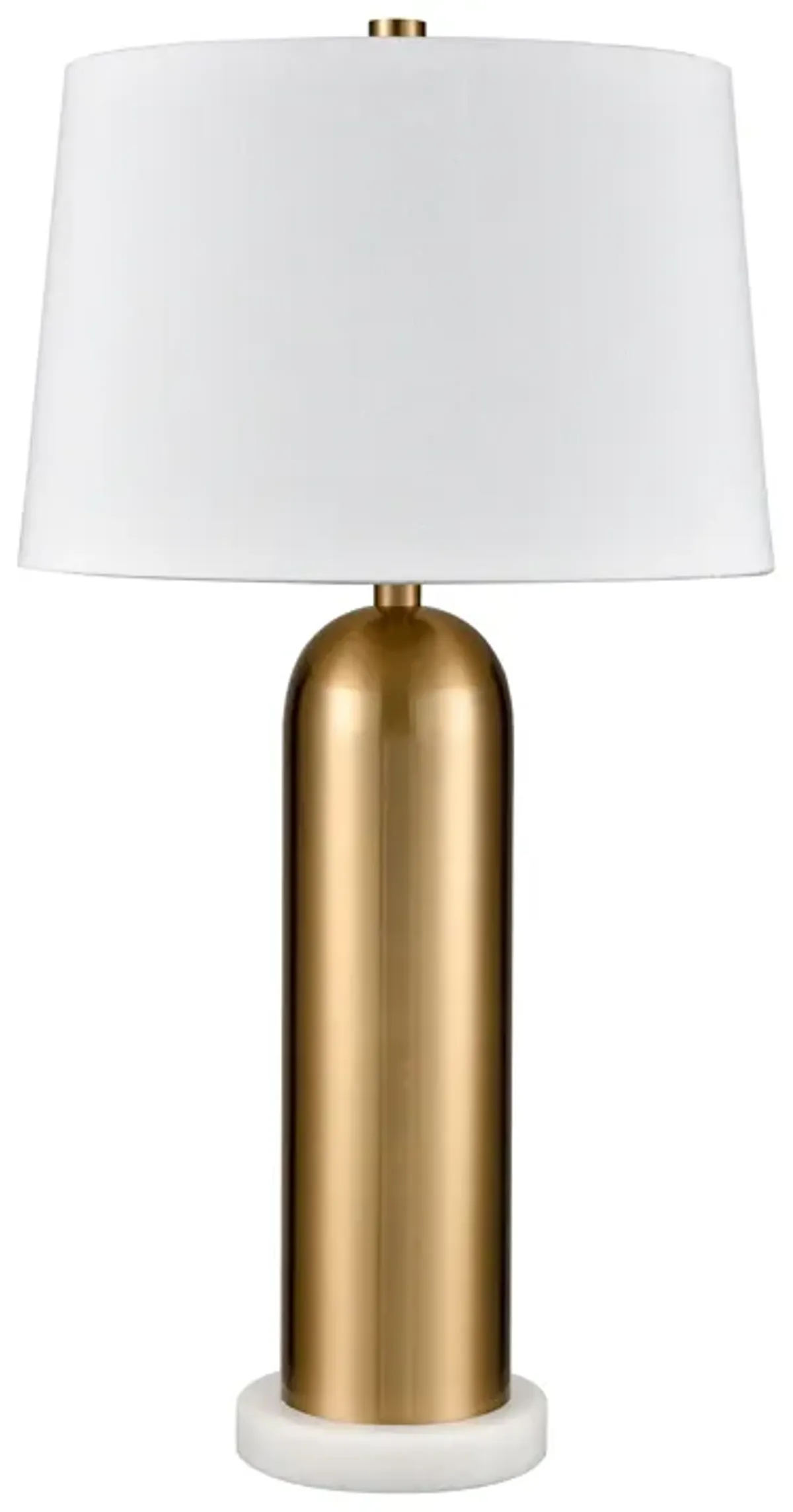 Elishaw 30'' High 1-Light Table Lamp - Aged Brass - Includes LED Bulb