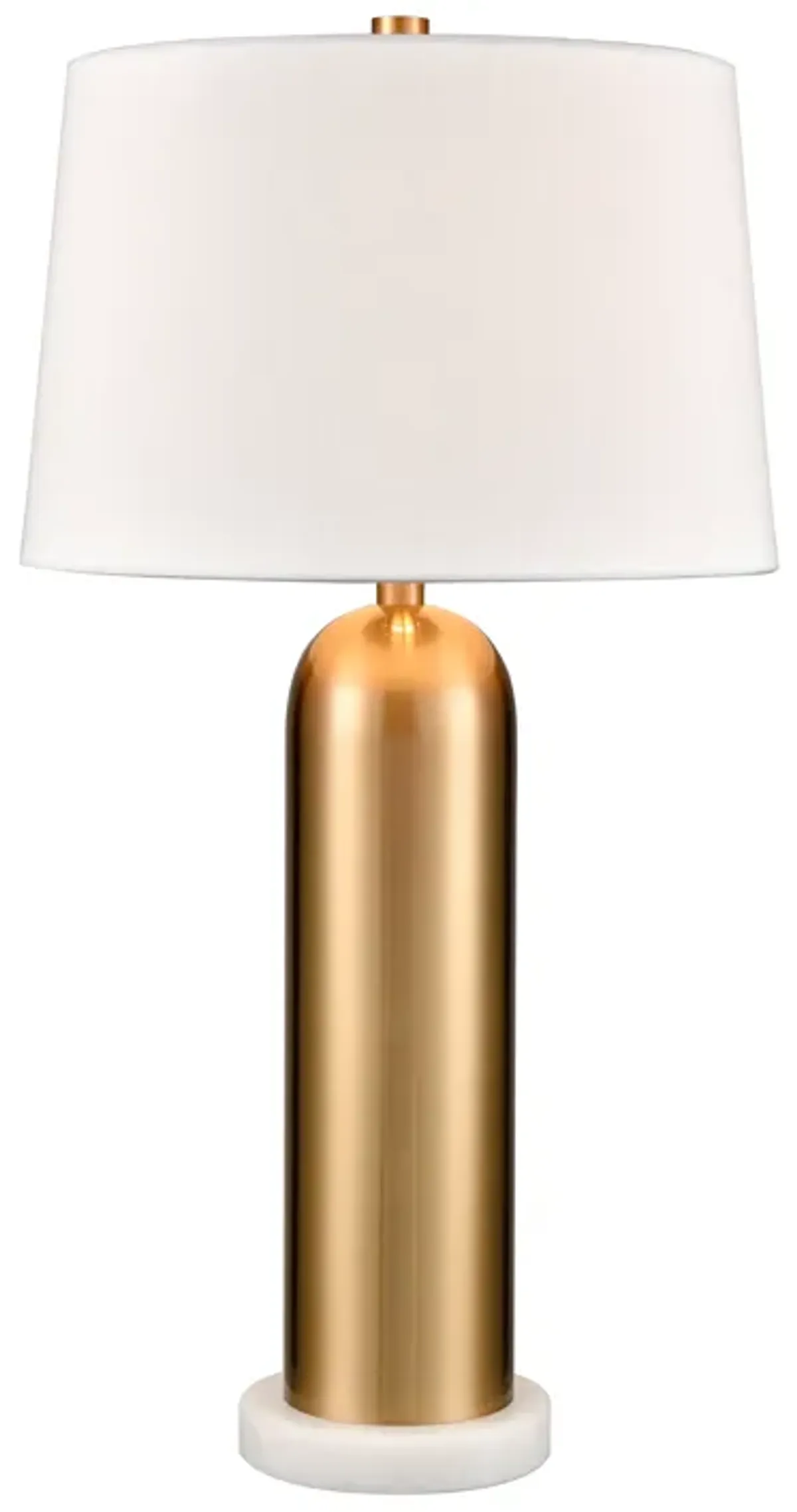 Elishaw 30'' High 1-Light Table Lamp - Aged Brass - Includes LED Bulb