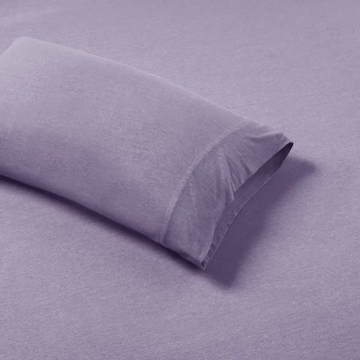 Intelligent Design Cotton Blend Jersey Knit Purple All Season Sheet Set