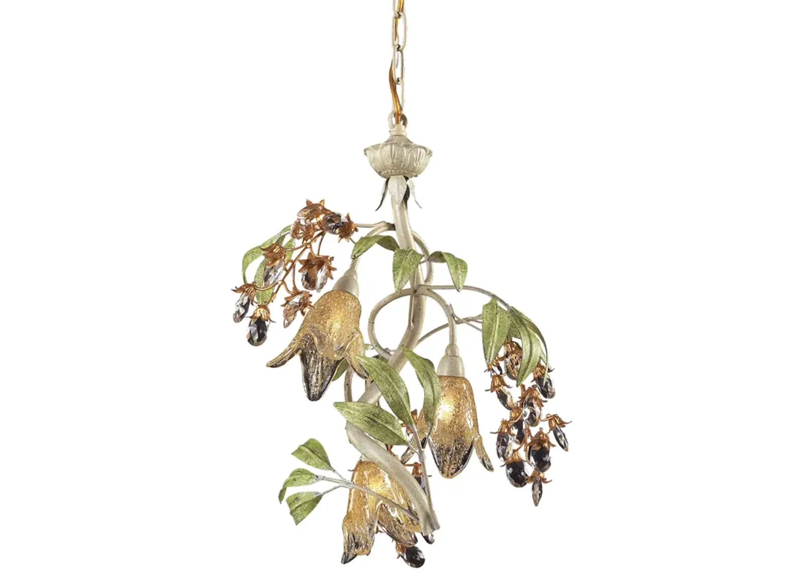 Huarco 16" Wide 3-Light Chandelier - Sage Green