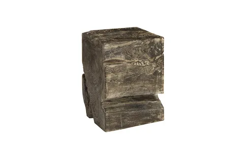 black wash stool, square