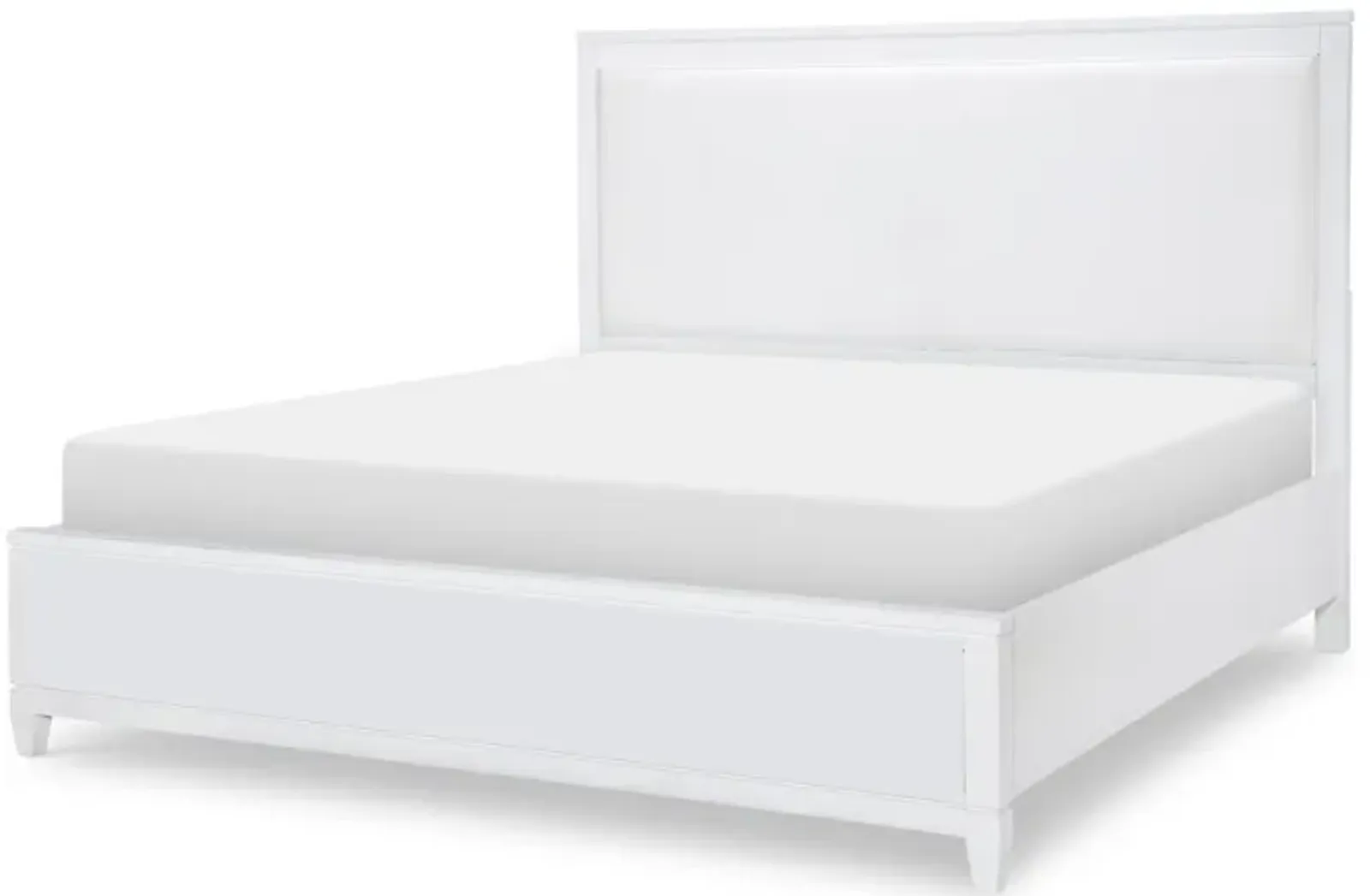 Summerland White Complete Upholstered Bed Ca King 60 White Finish