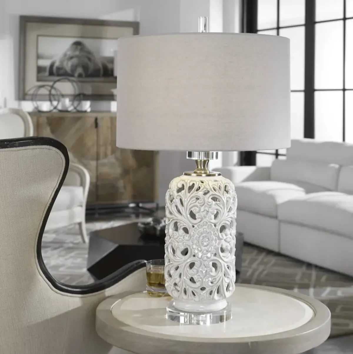 Dahlina Ceramic Table Lamp