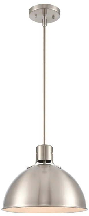 Zayne 12'' Wide 1-Light Pendant - Brushed Nickel