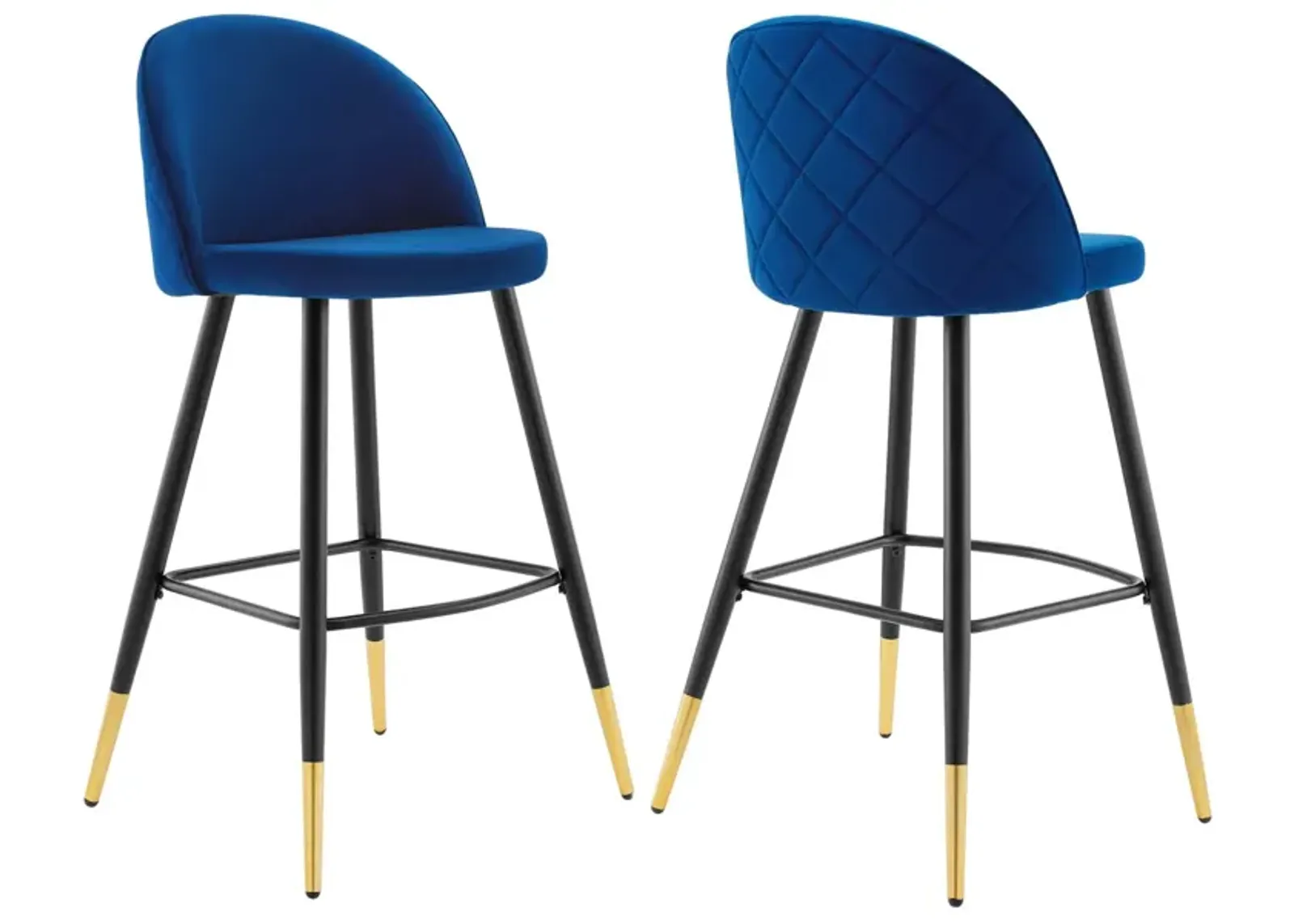 Cordial Performance Velvet Bar Stools - Set of 2