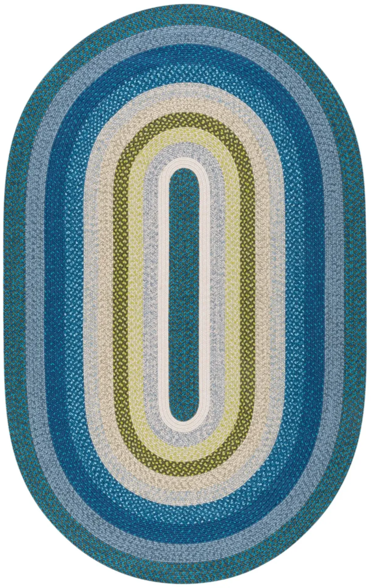 BRAIDED Hand Woven 5' x 8' Oval area rug