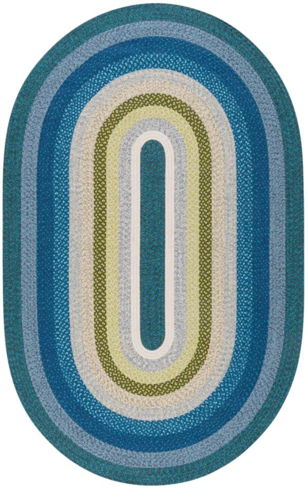 BRAIDED Hand Woven 5' x 8' Oval area rug
