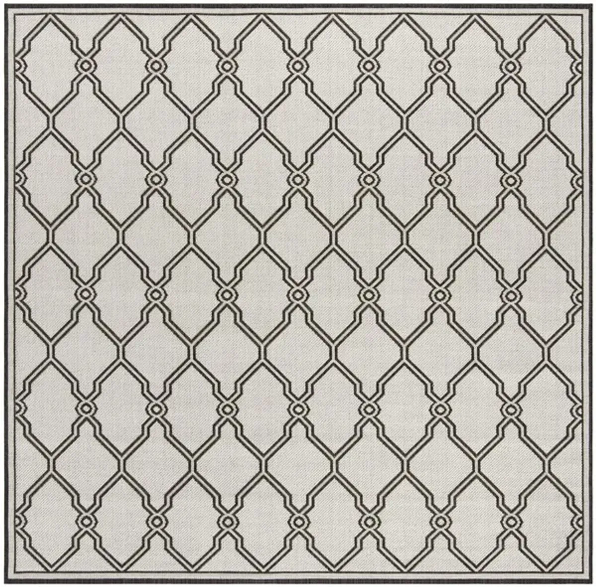 LINDEN 124 Collection LND124A-6SQ Light Grey / Charcoal 6'-7" X 6'-7" Square