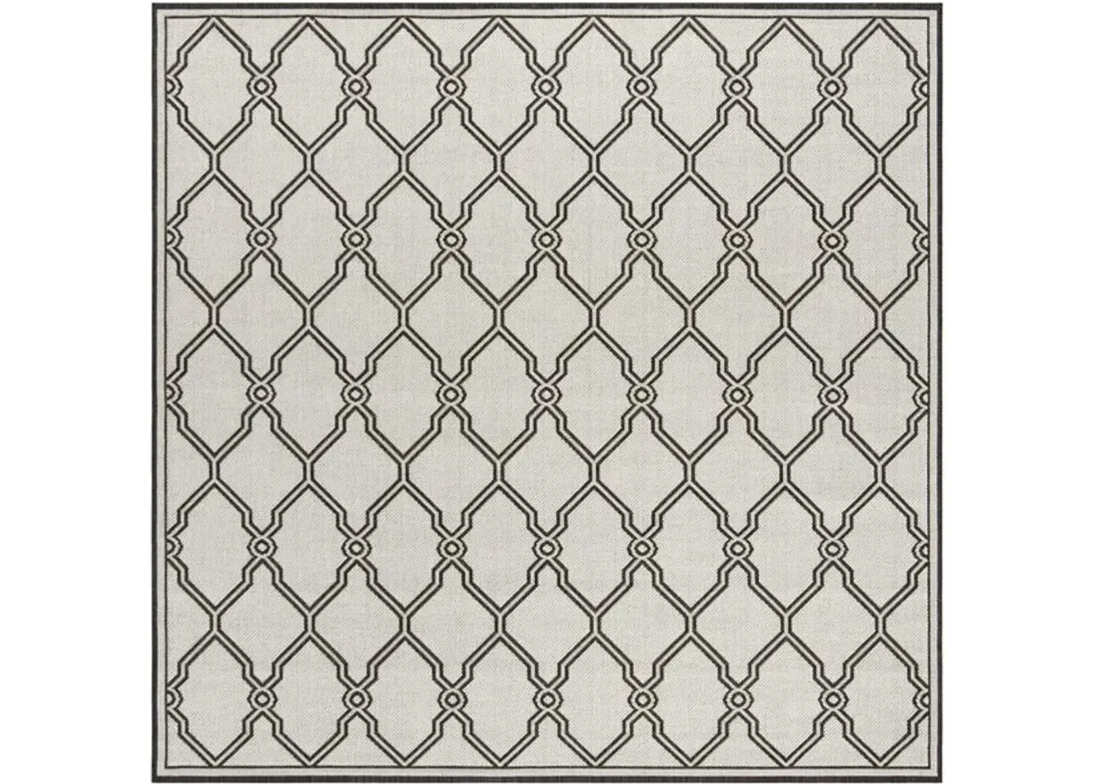 LINDEN 124 Collection LND124A-6SQ Light Grey / Charcoal 6'-7" X 6'-7" Square