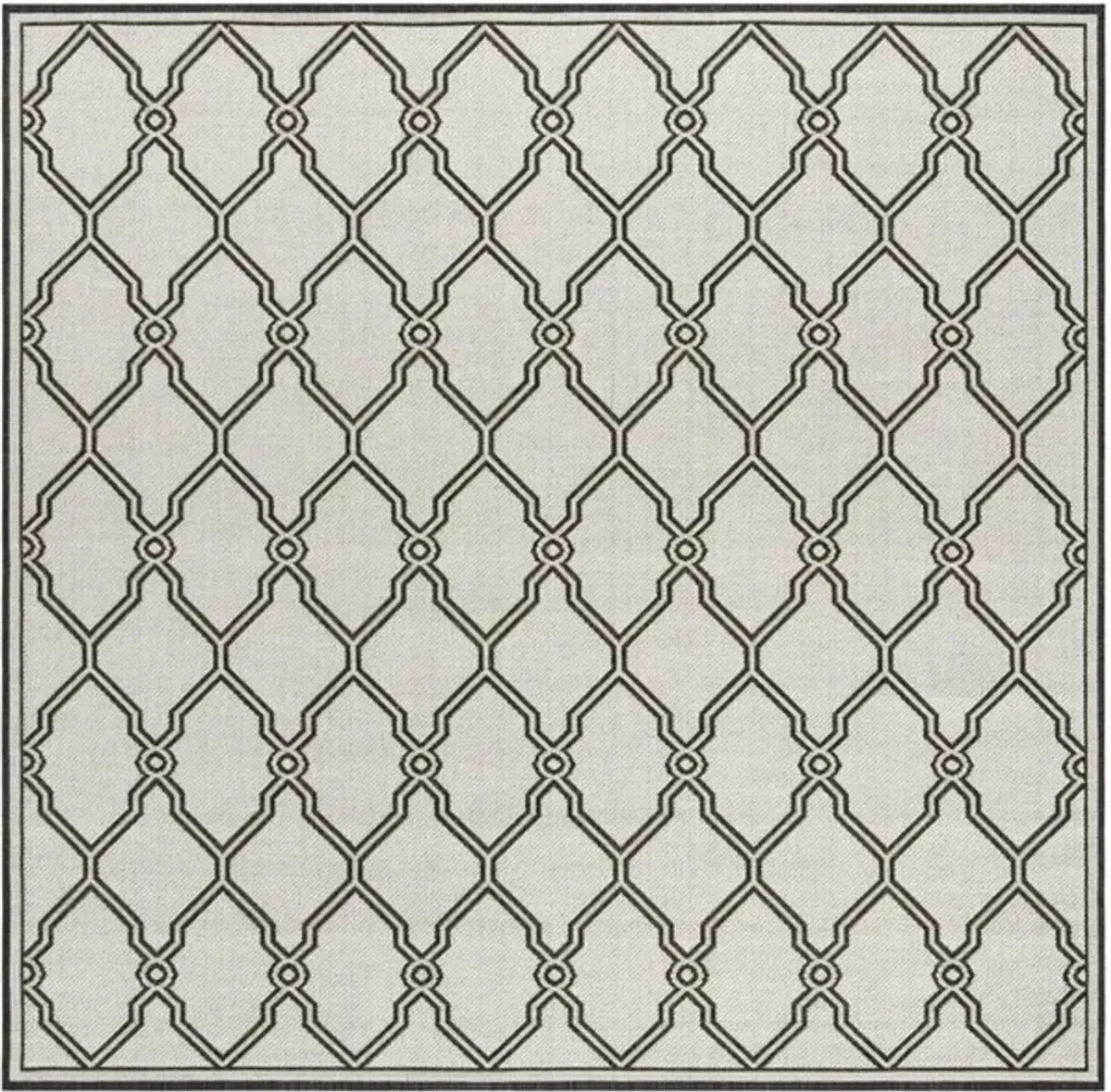 LINDEN 124 Collection LND124A-6SQ Light Grey / Charcoal 6'-7" X 6'-7" Square