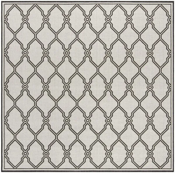 LINDEN 124 Collection LND124A-6SQ Light Grey / Charcoal 6'-7" X 6'-7" Square