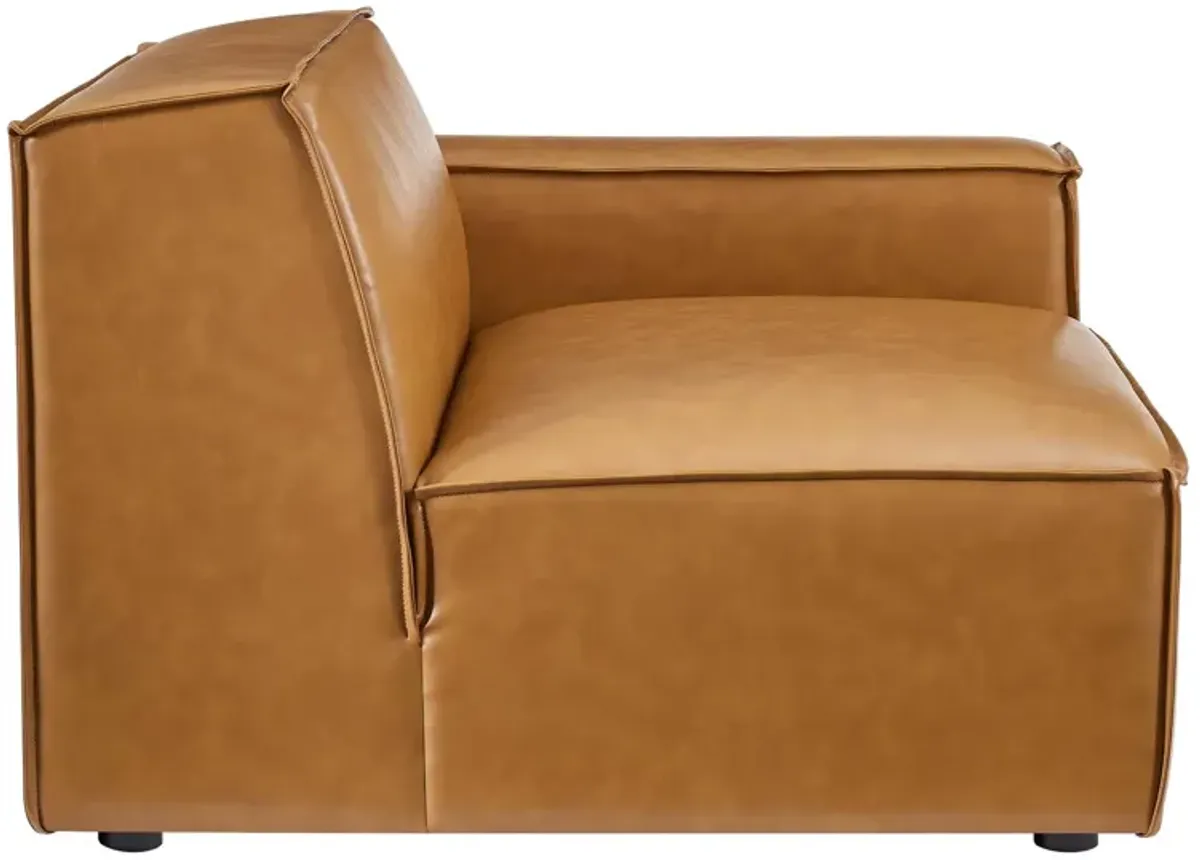 Restore Right-Arm Vegan Leather Sectional Sofa Chair