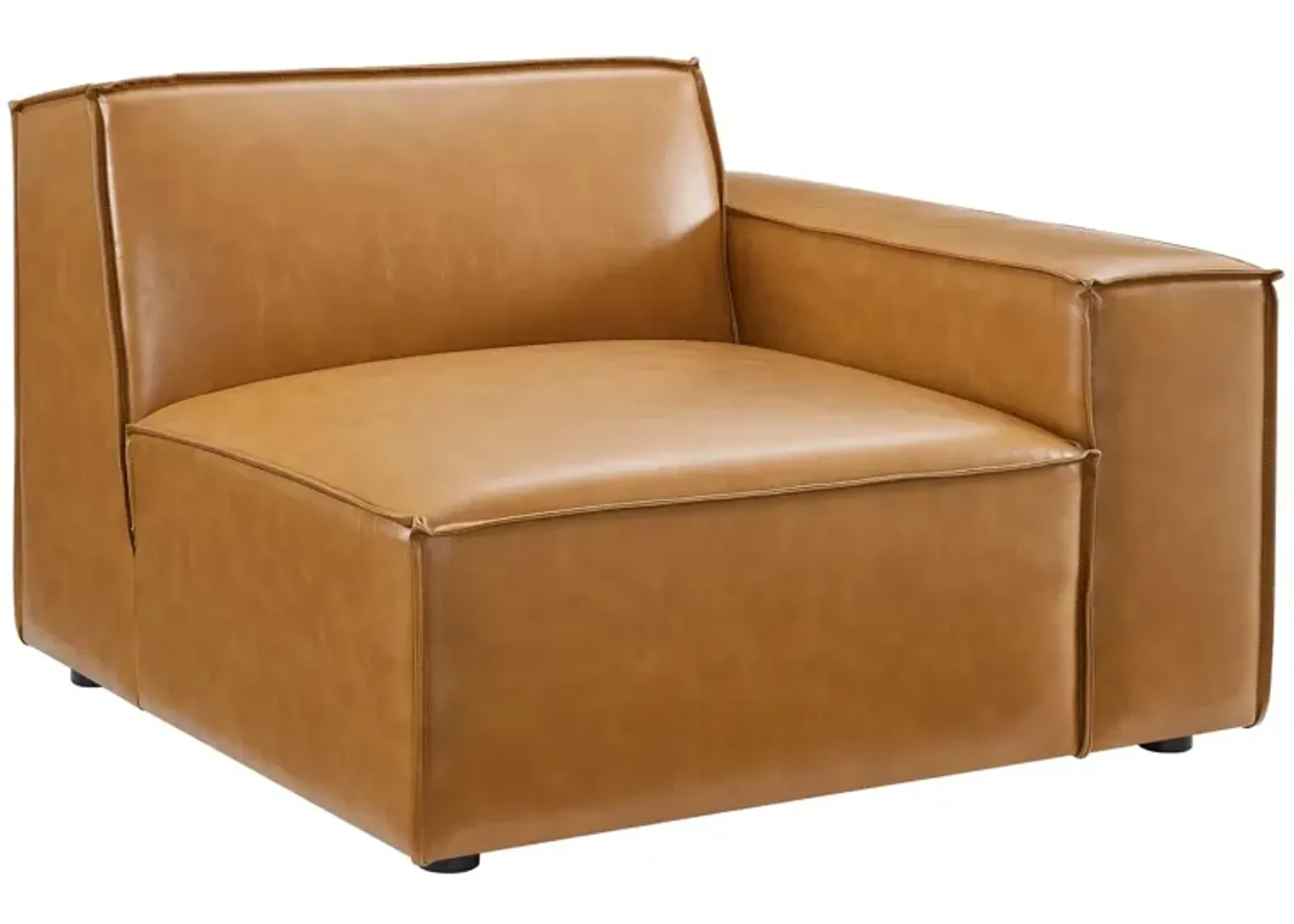 Restore Right-Arm Vegan Leather Sectional Sofa Chair