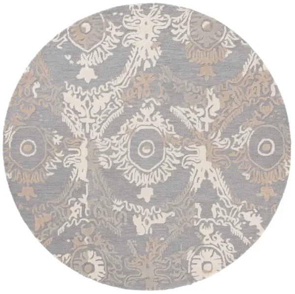 EBONY Hand Tufted 6' x 6' Round area rug