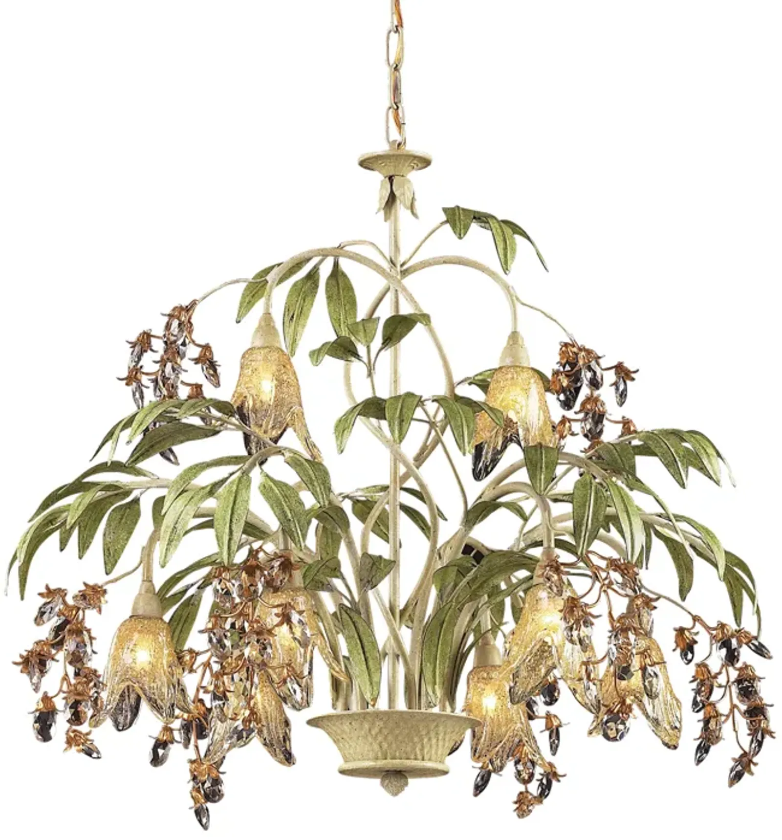 Huarco 28" Wide 8-Light Chandelier - Sage Green